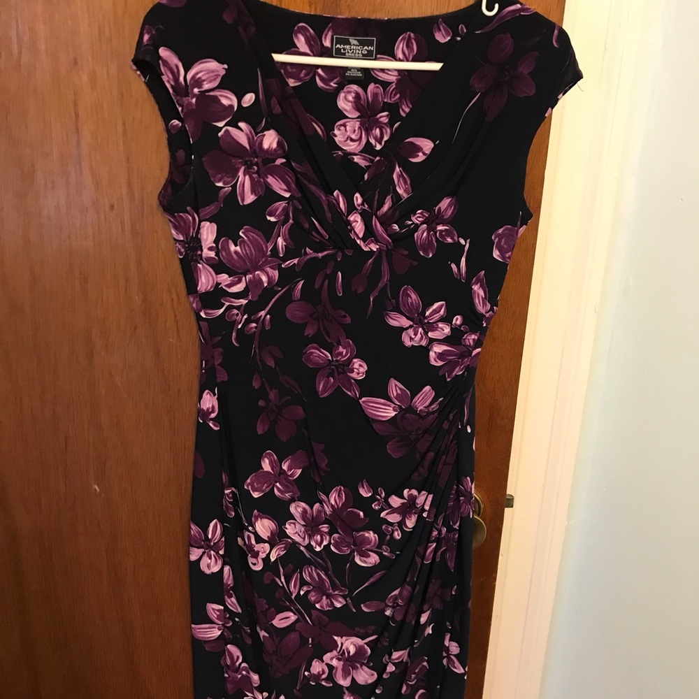 Navy Floral Dress